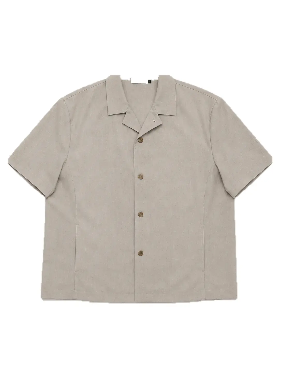 Sandfarvet Aesthetik Veyra Sandweave Shirt set forfra