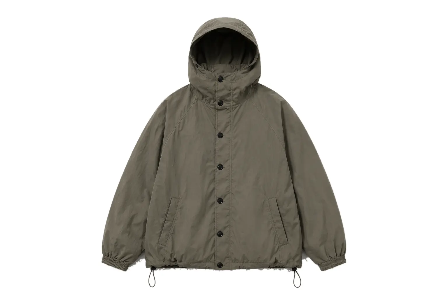 Orren Vale Mistral Hooded jakke i olivengrøn vist forfra